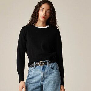 J Crew cashmere shrunken crewneck sweater